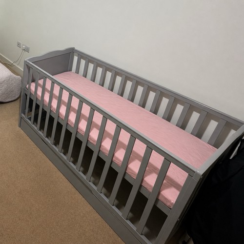Used wooden baby cot bed - -,