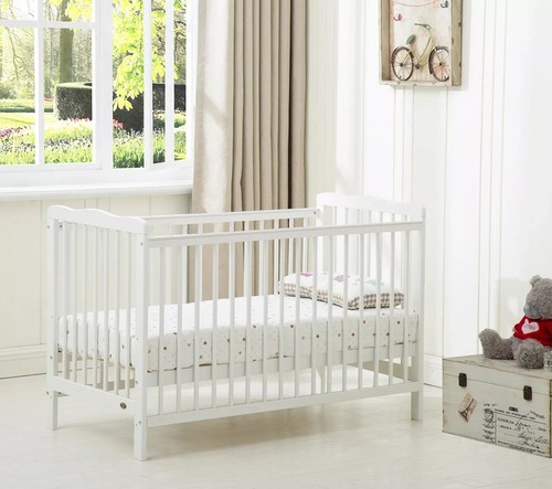 Wooden baby cot - &, drawer