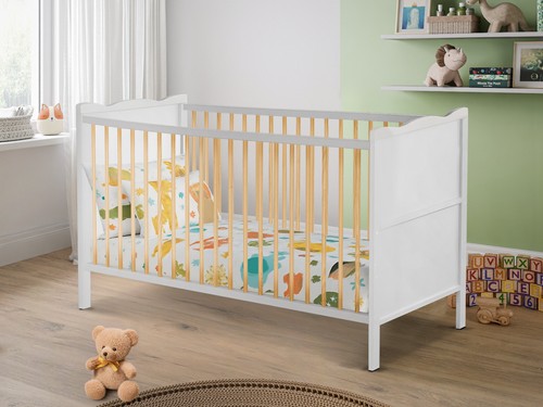 White baby cot bed 120x60cm - baby,