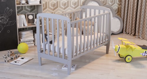 Baby cot with mattress - with, a