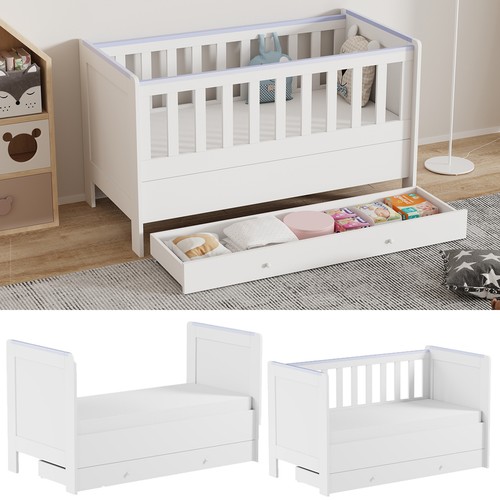 New cot bed white baby - new,