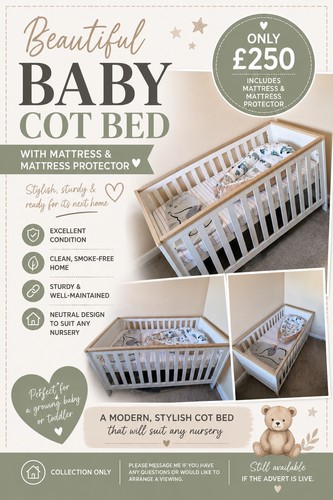 Baby cot bed frame - cot,